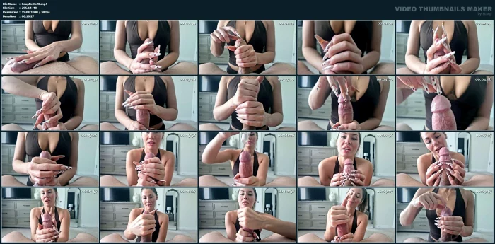 Long Nails Slow Sensual Handjob He Covered Them In Cum - COUPLENEXXXDOOR - MP4