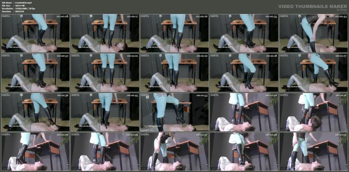 She Pinches The Slave's Chest, Spits And Spits Again Into His Mouth - CRUEL DOMINATION / BEAUTIFUL GIRLS - MP4