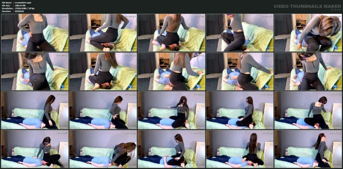 Face Sitting Yoga Pants Ass Control - CRUEL DOMINATION / BEAUTIFUL GIRLS - MP4