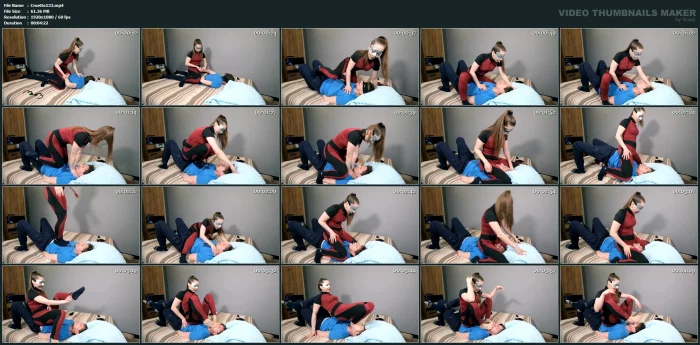 My Ass Squeezes Your Chest, I Spit In The Slave's Face, His Soul 2 - CRUEL DOMINATION / BEAUTIFUL GIRLS - MP4
