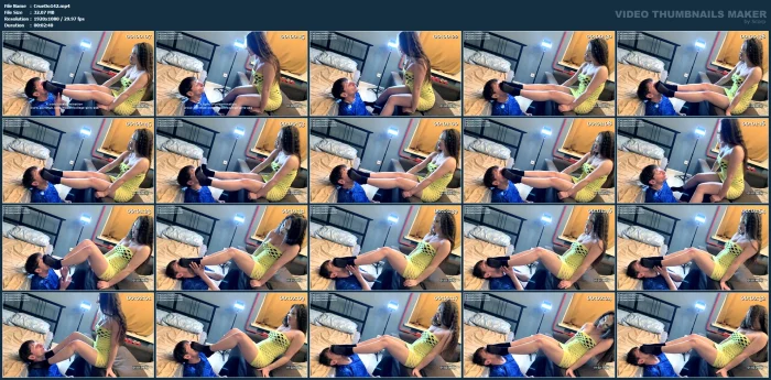 My Slave Is Sniffing My Smelly Socks. I Spit In His Face 2 - CRUEL DOMINATION / BEAUTIFUL GIRLS - MP4