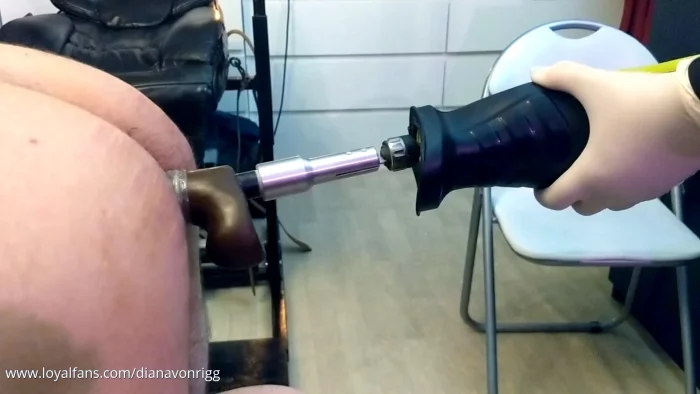 Using A Power Drill In His Ass - DIANA VON RIGG / MISTRESS DIANA - MP4