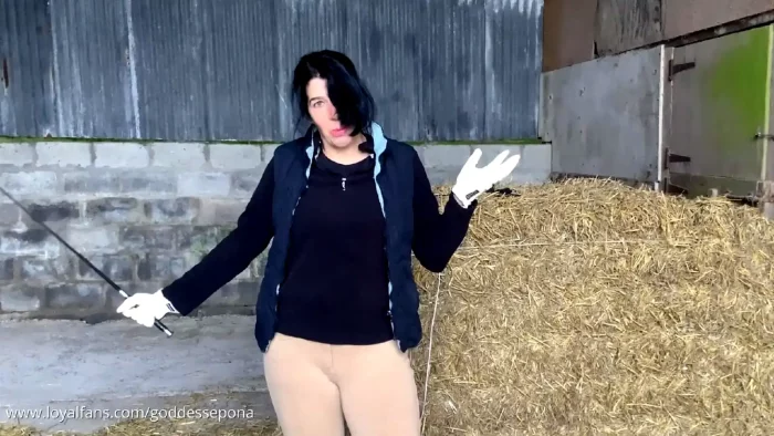 Caught At The Yard - GODDESS EPONA - EQUESTRIAN FINDOM - MP4