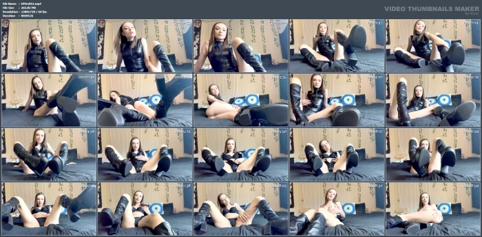 Goddess Alya - Boot Slave Eats His Own Seed - FEMDOM 2025 - MP4