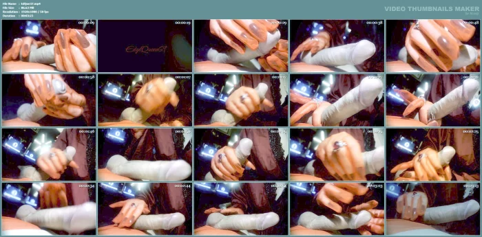 I Am Barely Even Touching Your Throbbing Hard Cock With My Fetish Long Nails In Gloves - EDGEQUEEN69 - MP4