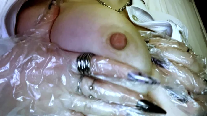 Sexy Nurse Is Playing With Her Big Boobs At Work! ASMR Boob Play - EDGEQUEEN69 - MP4