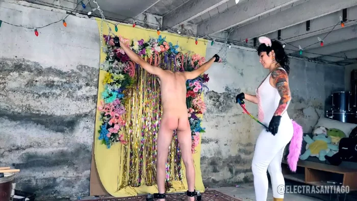 Beta Male Ballbusted And Whipped In Basement - ELECTRA SANTIAGO - MP4