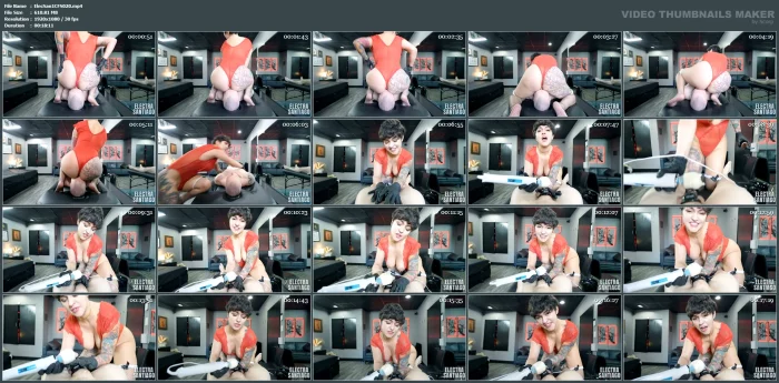 Dominatrix Humiliation Caged Sub Cums From Ass Smothering - ELECTRA SANTIAGO - MP4