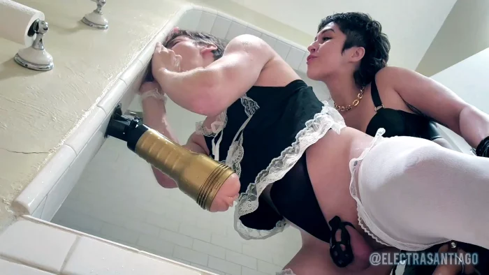 Sissy Maids Hole Used After Sucking Cock - ELECTRA SANTIAGO - MP4