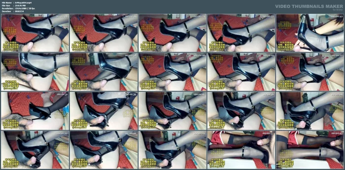 Black Black Silk High Heels Inserted - EROSMAYAN7 - MP4