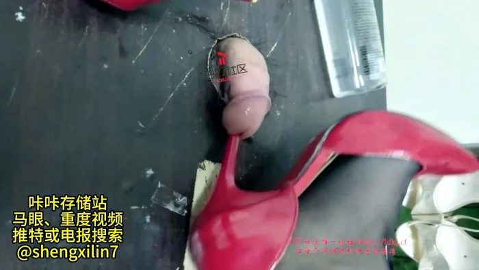 Delicate's Red High Heels Inserted Into Urethra - EROSMAYAN7 - MP4