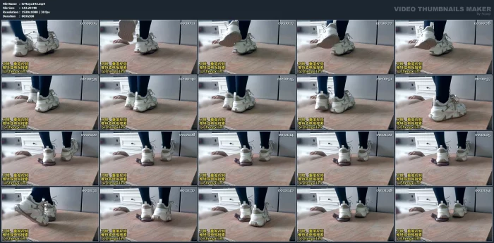 Mr. X White Dad Shoes, Flat Shoes Full Weight Step On The Balls, Heavy Step On The Balls - EROSMAYAN7 - MP4