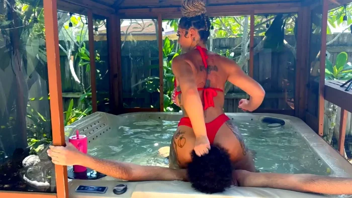 Human Chair In The Jacuzzi Goddess Mstrigga - BRUTAL BADDIES - MP4