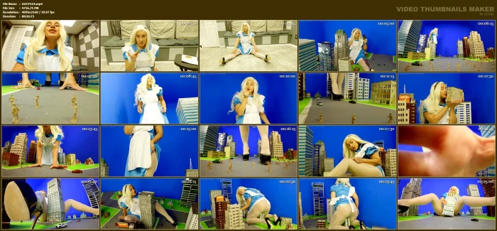 Alice In Pleasureland Sahrye Growth Cosplay Giantess Attacks City - MEDIA IMPACT CUSTOMS - MP4
