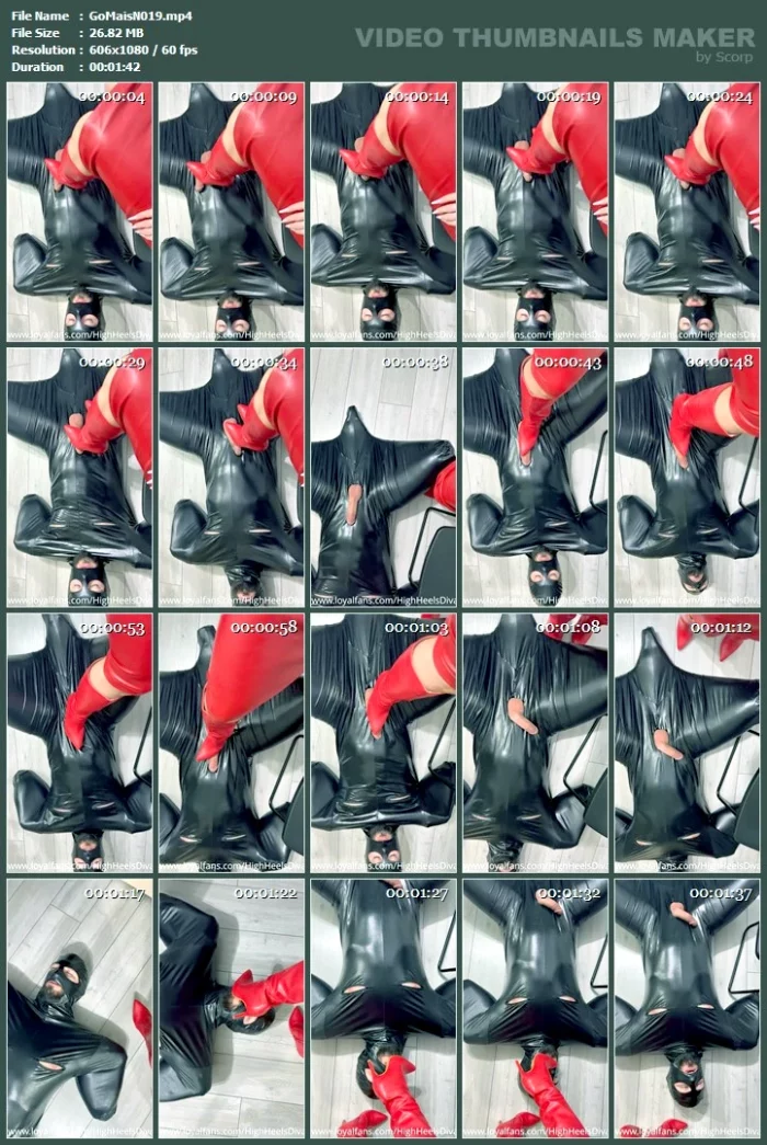 Bootjob Control And Denial Leather Slave Torment - GODDESS MAISHA / HIGHHEELSDIVAX - MP4