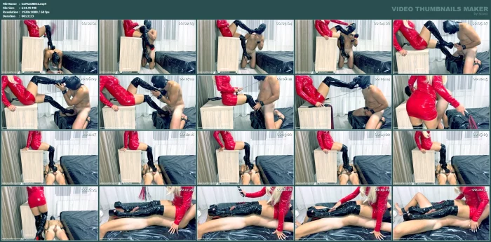 Breaking In My New Latex Boots - A Slave's Ultimate Test - GODDESS MAISHA / HIGHHEELSDIVAX - MP4