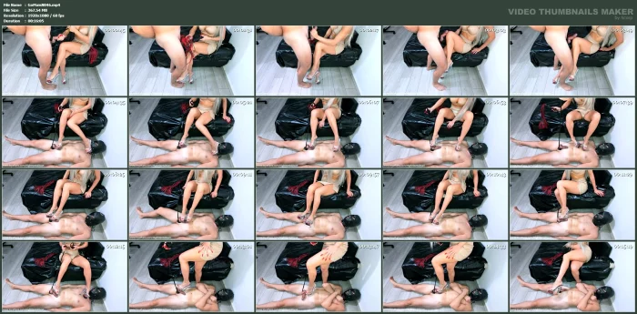 Crushed Underfoot - Trampling And Ballbusting In My Transparent Heels - GODDESS MAISHA / HIGHHEELSDIVAX - MP4