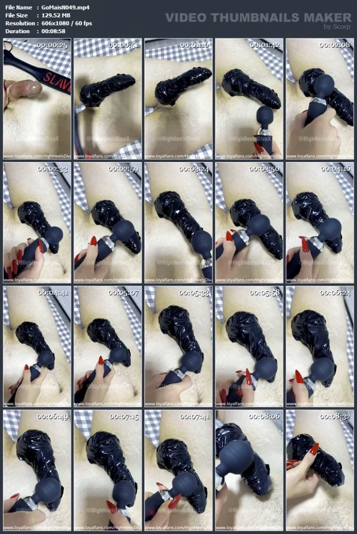 Cumshot While His Cock Is Duct Taped - GODDESS MAISHA / HIGHHEELSDIVAX - MP4