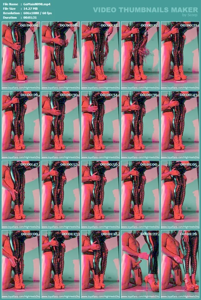 Latex Domination - My Slave Worships And Endures My Crushing Control - GODDESS MAISHA / HIGHHEELSDIVAX - MP4