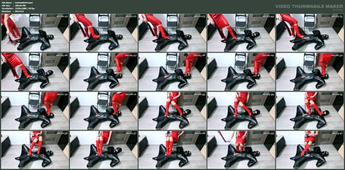Leather Bondage Bag Torment - CBT, Boot Worship And Denial - GODDESS MAISHA / HIGHHEELSDIVAX - MP4