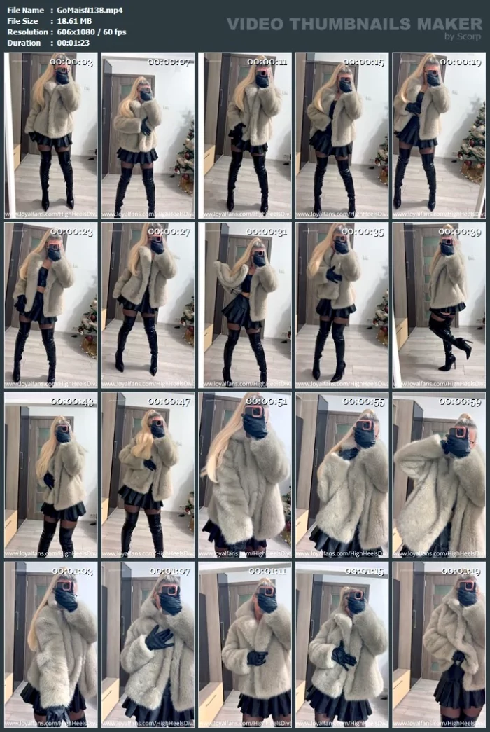 My Fur Owns Your Thoughts And My Leather Controls Your Desires - GODDESS MAISHA / HIGHHEELSDIVAX - MP4