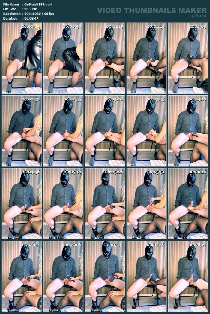 Tied Up Slave Receives A Ruined Orgasm After A Hard Edging Session From His Leather Goddess - GODDESS MAISHA / HIGHHEELSDIVAX - MP4