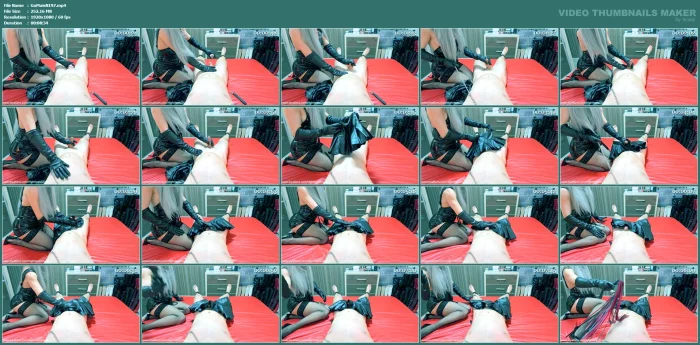 Unlocked And Used - Leather Glove Edging And Skirt Teasing For His Pathetic Cock Part 2 - GODDESS MAISHA / HIGHHEELSDIVAX - MP4