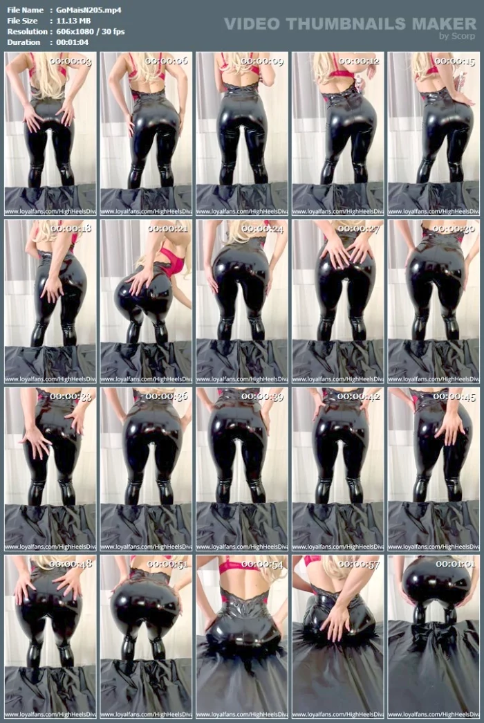 Worship My Oiled Latex Ass - GODDESS MAISHA / HIGHHEELSDIVAX - MP4