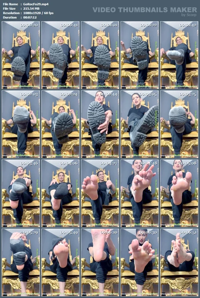 Goddess Rocky Foxx Lets You Sniff Her Dirty Smelly Leather Boots After A Long Hot Day - GODDESS ROCKY FOXX - MP4