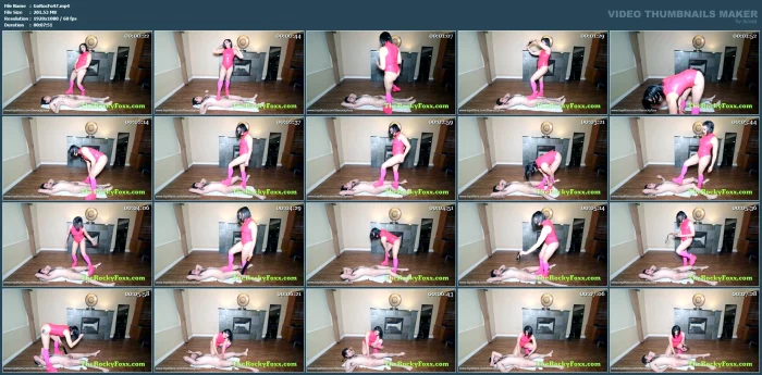 Pink Boot Ball Trampling - Teased And Tormented - GODDESS ROCKY FOXX - MP4