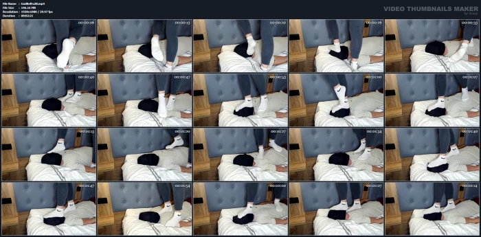Little Trample Hotel Session With White Nike Socks - GODDESS BELLAFUSSARA - MP4