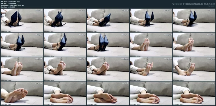After A Long Day Of Work, I Always Come Home And Rest A Little On The Couch - GODDESS ELISA - MP4