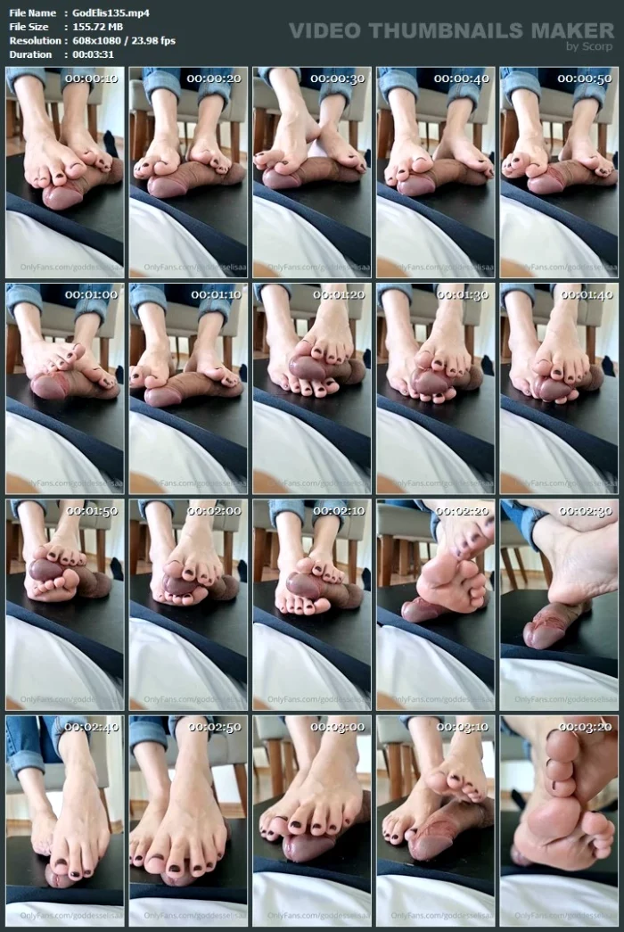 My Only Work Is To Contemplate The Unique Beauty Of My Goddess Elisa's Feet - GODDESS ELISA - MP4