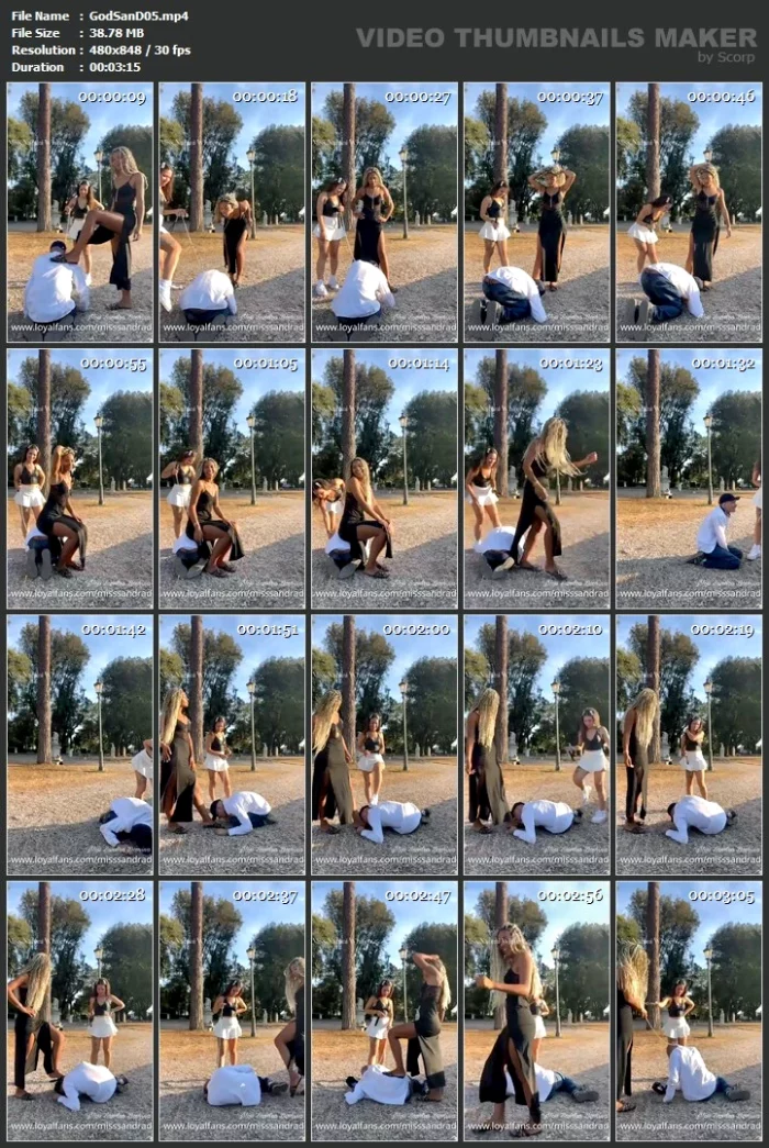 Bullying A Loser In Public With My Friend - GODDESS SANDRA D FINDOM FEMDOM - MP4