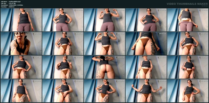 Help! A Mean Muscle Mommy At The Gym Saw You Staring - GODDESS SARA / SARADOESSCIENCE - MP4