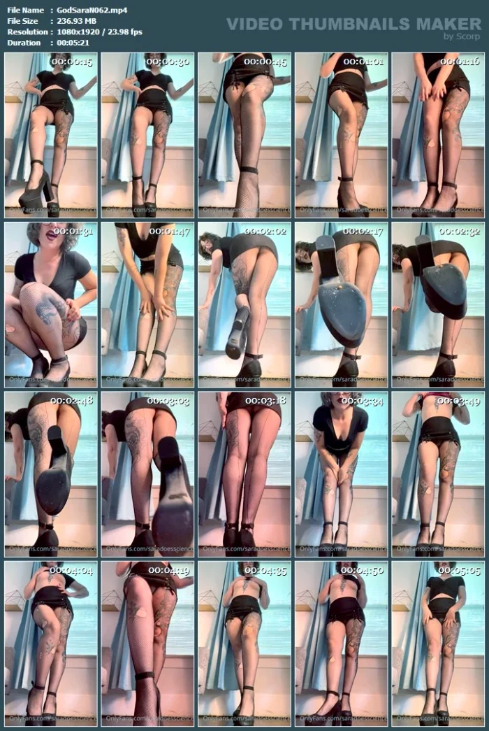 If You Don’t Want Me To Crush Your Balls With These Heels Then You Had Better Be A Good Boy! - GODDESS SARA / SARADOESSCIENCE - MP4