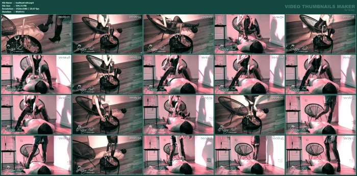 Latex Goddess' Sweet Torment From Boot Licker To Human Ashtray - GODDESS SASSY FEET / NOVA SOLES - MP4