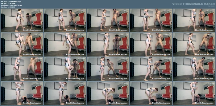 Bitch Boy Takes A Knee To The Nuts - Audrey Spite - HARDBALLBUSTING - MP4