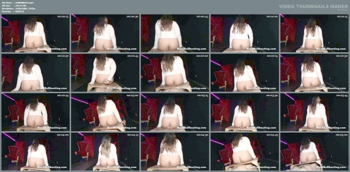 I Will Take A Seat Right Here On Your Pinned Balls - Mistress Loow - HARDBALLBUSTING - MP4