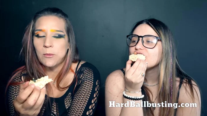 Let Me Remind You That You Only Exist As Giant Food For Me And My Giant Friends - Mistress Loow And Mistress La - HARDBALLBUSTING - MP4