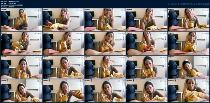 Cleaning Multiple Orgasm Handjob - HISGLOVELADY - MP4