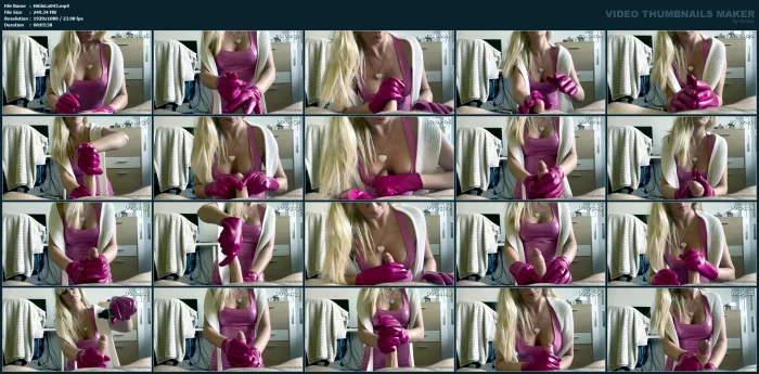 Leather Gloves Handjob - HISGLOVELADY - MP4