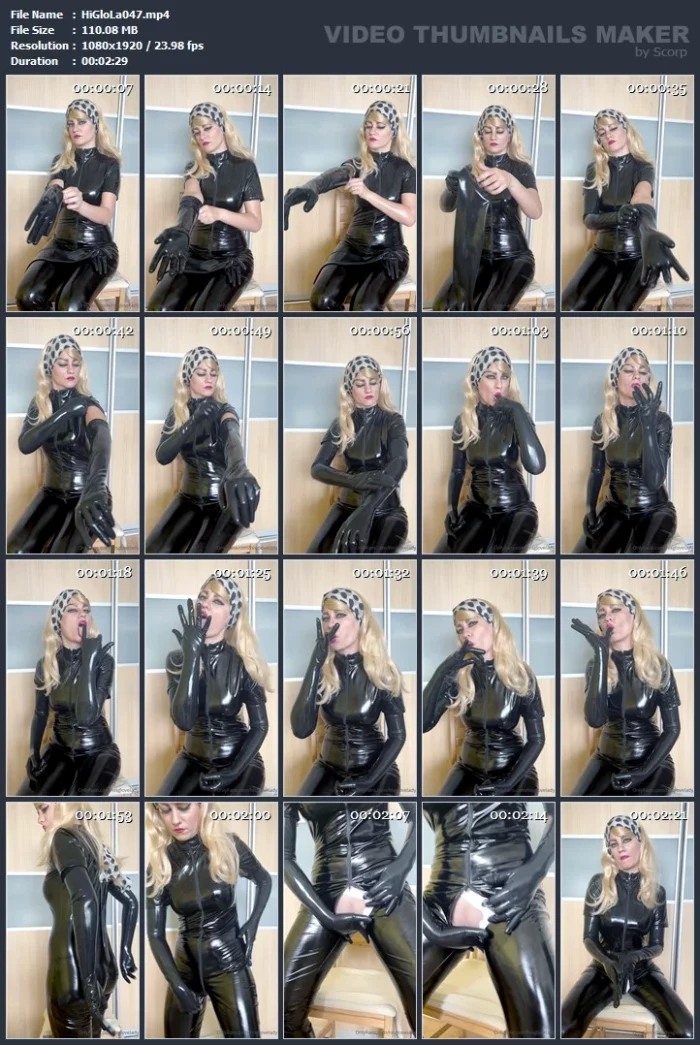 Licking My Long Latex Gloves - HISGLOVELADY - MP4