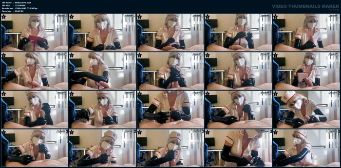 Nurse In Black Long Latex Gloves Needs A Sperm Sample - HISGLOVELADY - MP4