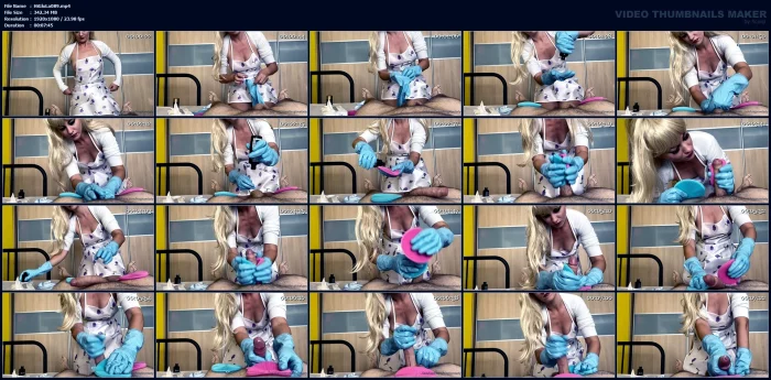 Time To Clean The Cock With Household Gloves - HISGLOVELADY - MP4