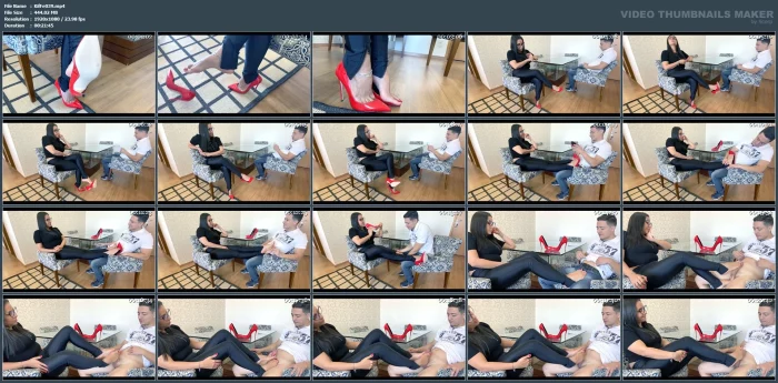 Foot Seduction And Footjob In The Waiting Room - KIFFA FEET / GODDESS KIFFA - MP4