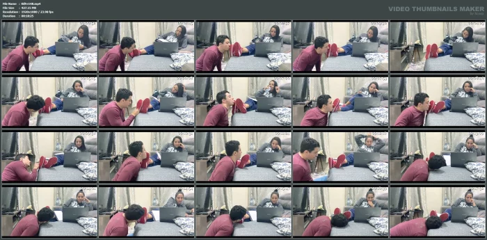 Kiffa Ignores Foot Slave While He Licks Her Sneakers Clean - KIFFA FEET / GODDESS KIFFA - MP4