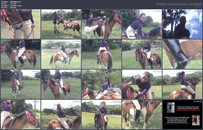 Krystall - On Horseback Riding - LATIN BEAUTIES IN HIGH HEELS - MP4