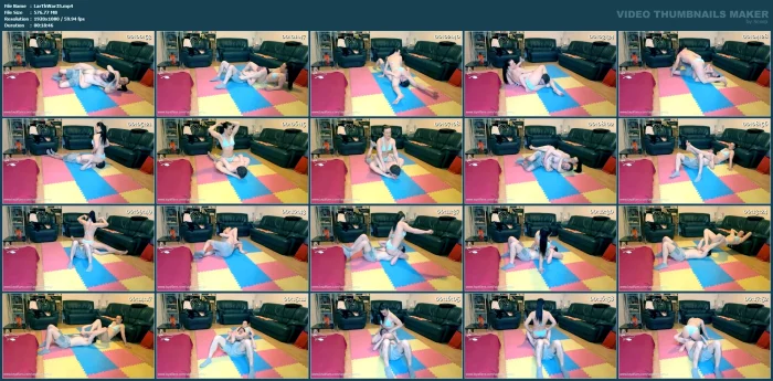 Scissors Lover - Head Scissors, Body Scissors, Many Chokkes, Facesitting - LARA THE WARRIOR - MP4