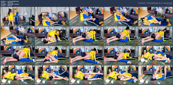 Halloween Scissors Belle Lexi Turns The Monster Into A Prince With Her Thighs - LEXI LONG LEGS - MP4